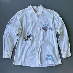 Disney Store Cinderella White Cotton Shirt size- S